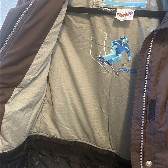 Spyder Ski Brown and white Jacket - Picture 4 of 4